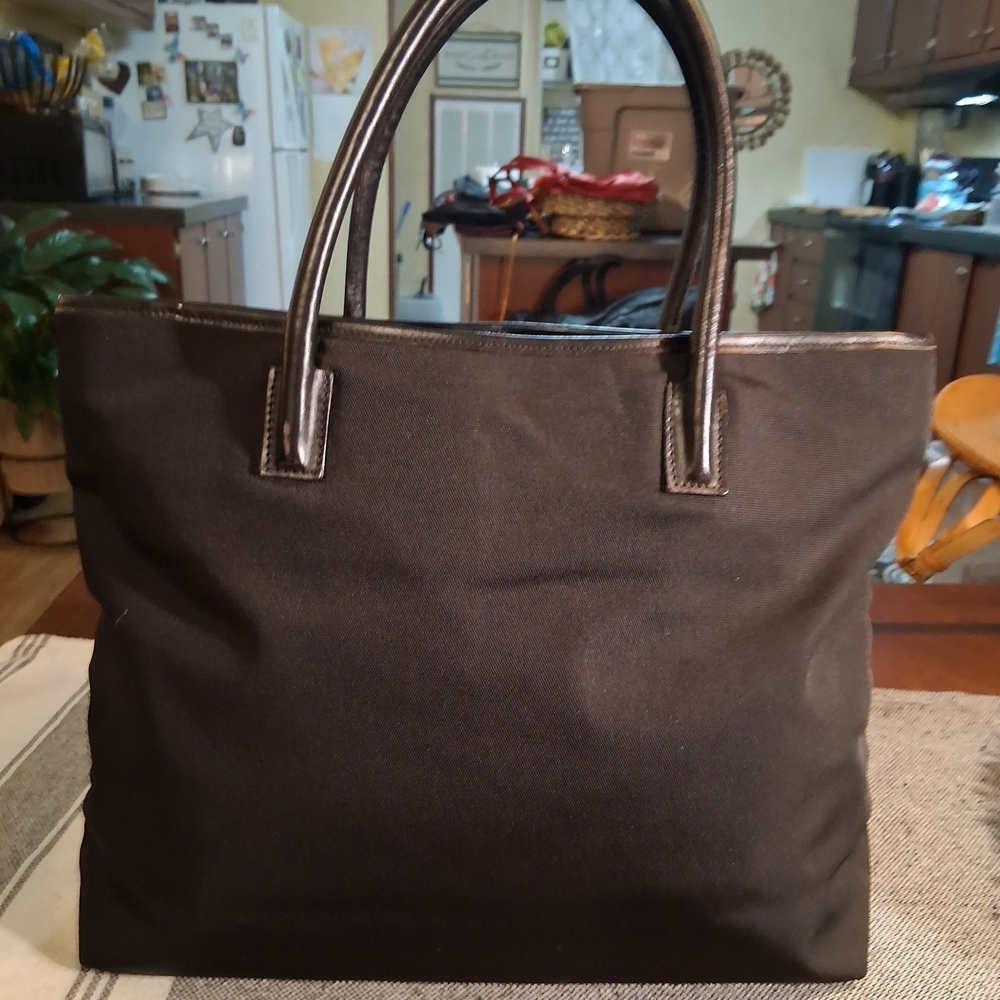 Black Tote Bag with Silver Accents - Picture 4 of 16